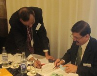 Symposium participating in a coordination simulation