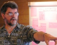 ETLP Greg facilitation-pointing InterWorks facilitator Greg Garbinsky coordinates activities at the 2012 ETLP